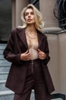 Костюм Jadone Fashion Рокси S коричневый - изображение 2