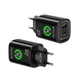 Сетевое зарядное устройство комплект BAVIN PC2196Y-С PD 25W Type-C/USB-A + кабель Type-C/USB-A 18W Black - изображение 2