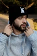 Комфортная черная шапка для мужчин Intruder с шерстью и логотипом Bunny надежный и мягкий трикотажный аксессуар высокого качества - изображение 1