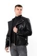 Чоловіча куртка із еко-шкіри NoBrand 48 Чорний p-21039 (p-21039-254170) - зображення 1