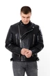 Чоловіча куртка із еко-шкіри NoBrand 48 Чорний p-21039 (p-21039-254170) - зображення 3