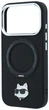 Чохол для смартфона Apple iPhone 17 Pro Max / 18 Pro Max Karl Lagerfeld with Ring Stand 360 Choupette Head Pin MagSafe Black (KF003216) - зображення 6