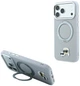 Etui do smartfona Apple iPhone 17 Pro / 18 Pro Karl Lagerfeld with Ring Stand 360 Karl & Choupette Heads Pin MagSafe Grey (KF003229) - obraz 1