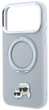 Etui do smartfona Apple iPhone 17 Pro / 18 Pro Karl Lagerfeld with Ring Stand 360 Karl & Choupette Heads Pin MagSafe Grey (KF003229) - obraz 6
