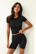 Футболка женская модаловый рубчик, с пуговицами German Volf 24102 Черный XL 602186 - изображение 2