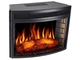 Електрокамін 3D ArtiFlame 1600 Вт вбудований з інфрачервоним обігрівом заокруглене панорамне скло електрокамін з ефектом живого полум'я звук вогню пульт таймер до 30 м2 - зображення 7
