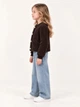 Дитячий бомбер для дівчинки із альпаки «Соломія» з кишенями Denchik 140 Шоколадний dn-8628 (dn-8628-21) - изображение 2