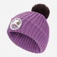 Детская зимняя шапка-бини Jack Wolfskin Pompom Badge Beanie K 1911751_H0133 M 51-53 Фиолетовая (4064886746328) - изображение 3