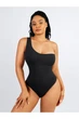 Женское модирующее боди на одно плечо German Volf German Volf MT230229-BK1 Черный XXXL/XXXXL 1320366 - изображение 1