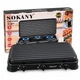 Газовая настольная плита SOKANY SK-6003 трехконфорочная с крышкой, 59×31×8 см Черный - изображение 8