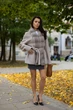 Вовняне пальто з норковим хутром і поясом, довгий рукав для жінок Bella Bicchi (світло-бежевий, 5XL), 134928, 134921 - зображення 3