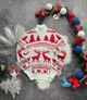 Новогодняя кофта "Очарованный олень" белый мужской зимний свитер женский с рисунком L (407332) - изображение 3