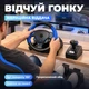 Игровой руль с коробкой передач руль для пк и ps4 ps3 руль с педалями газа и тормоза вибрация угол поворота 180 градусов проводной USB для гоночных игр черно синий - изображение 6