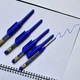 Маркер строительный перманентный с длинным носиком 45 мм, стержень 1мм, синий - изображение 1
