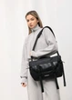 Жіноча сумка для ноутбука Sambag 33х26х11 см екошкіра з перфорацією чорна - зображення 4