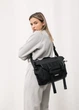 Жіноча сумка для ноутбука Sambag 33х26х11 см екошкіра з перфорацією чорна - зображення 12