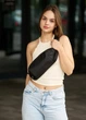 Сумка-бананка через плече Sambag Holster MSH тканинна чорна з перфорацією 36х14х4 см - зображення 1