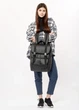 Женский рюкзак ролл Sambag Loft Zard 46x28x13 см экокожа чёрный с клапаном - изображение 2