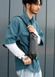 Сумка-бананка через плече Sambag Holster MSH екошкіра чорна з перфорацією 36х14х4 см - зображення 6