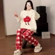 Жіноча тепла піжама Lesko Apple Red L костюм для дому - зображення 3