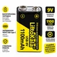 Аккумулятор крона Liitokala Li-Ion 1100 мАч с зарядкой Type-C - изображение 1