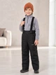 Дитячий зимовий напівкомбінезон Comfort strips 071110 чорний 116 см - зображення 4