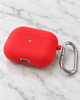 Чехол силиконовый противоударный для AirPods 4 с микрофиброй красный SR-547 - изображение 2