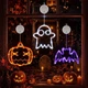 Светодиодные украшения на окно Halloween, набор 3 шт., тыква, призрак, летучая мышь - изображение 3