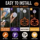 Светодиодные украшения на окно Halloween, набор 3 шт., тыква, призрак, летучая мышь - изображение 7