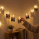 Гирлянда с прищепками для фото 4,5 м × 20 LED USB теплый белый - изображение 4