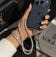 Ремешок Crossbody шнурок для телефону жіночий повсякденний з камінням Rhinestone Black SR-547 - изображение 6