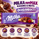 Шоколад молочний Milka mmMAX Raisins Nuts з родзинками горіхами велика плитка солодкий десерт у фольгованій упаковці 300 г - зображення 2