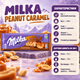 Шоколад молочный Milka Peanut Caramel с арахисом карамелью большая десертная плитка с ореховым вкусом для чая кофе и перекуса 276 г - изображение 3
