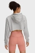 Жіноче світло-сіре худі UA Icon Terry Crop Hoodie Under Armour M 1389640-011 - изображение 2
