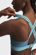 Жіночий блакитний топ UA Infinity High 2.0 Bra Under Armour M A-C 1384112-466 - изображение 6
