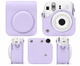 Чехол для фотоаппарата Fujifilm Instax Mini 13/12/11/9 Purple + салфетка из микрофибры (mrk5725) - изображение 4