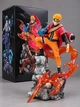 Аниме фигурка Наруто Naruto Uzumaki Узумаки коллекционная статуэтка 3д персонажа из аниме 23см манги с эффектом пламени на подставке - изображение 1