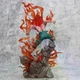 Аниме фигурка Наруто Naruto Майто Гай Might Guy Восемь врат 26см коллекционная статуэтка персонажа из аниме манги с эффектом красного пламени на подставке - изображение 4