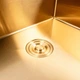 Кухонна мийка Valeso Handmade 600х500, PVD Gold (Золото) матова, з дозатором та сифоном, нержавіюча сталь (SP000051938) - зображення 6