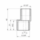 Эксцентрик латунный Thermo Alliance Standart SD4301520 для смесителя, 1/2"х3/4" (SD00047943) - изображение 2