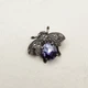 Брошка серебряная с аметистом 5,59 г - изображение 1