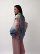 Жіноча сорочка комбінована бавовна блакитна - One size - зображення 4