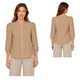 Блузка жіноча Aware by Vero Moda бежева бавовняна з пишними рукавами 3/4 XS - изображение 6