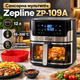 Аэрогриль-мультипечь Zepline ZP-109A 12 л 4200 Вт с 2 ТЭНами, сенсорным управлением и силиконовой формой - изображение 1