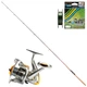 Спиннинг Shimano High Carbon 2.1 м тест 3-15 г с катушкой BX2000A+шнур-готовый комплект для ловли окуня и судака - изображение 1