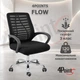 Кресло компьютерное 4Points Flow FC-039 сетчатая ткань, хромированная металлическая основа, Чорний - изображение 2