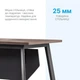 Стіл з тумбою OfficePro PG-F20B-16B медовий дуб темно-сірий стільниця 160×75×2,5 ДСП з меламіном сталеві ніжки висувні шухляди (PG-F20B-16B) - зображення 4