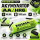 Промышленный Ni-Mh аккумулятор AA (HR6) Bossman Profi 1500mAh с контактами (1.2v) - изображение 1