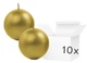 Набір свічок Party Deco Металізована куля 6 см Золоті 10 шт. (ZES5902230731721) - зображення 1