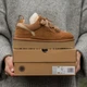Угги жіночі Lowmel Sneaker Platform Chestnut натуральна замша та овчина 37р рудий - изображение 1